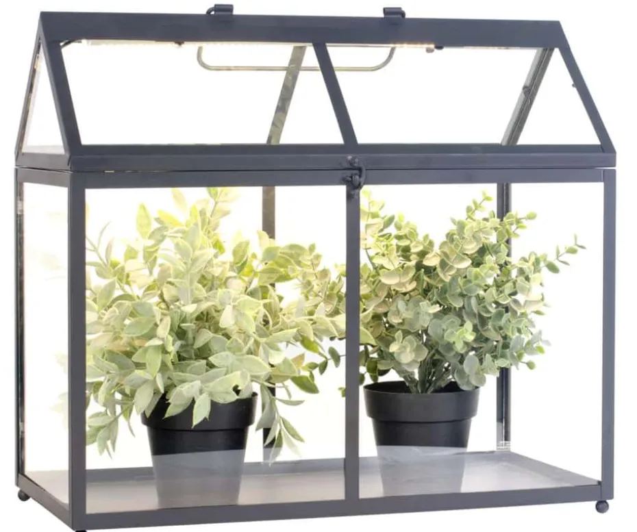Minidrivhus med LED list
