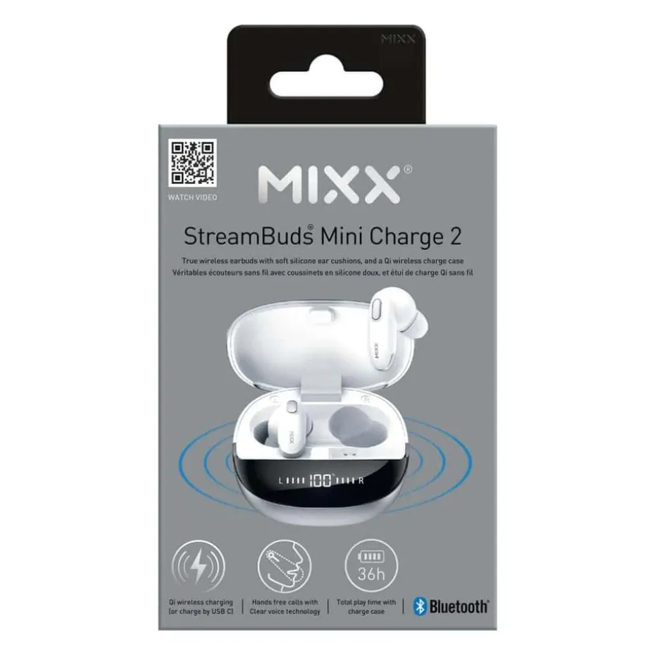 MIXX Mini Charge 2 In-Ear Tws Qi ørepropper
