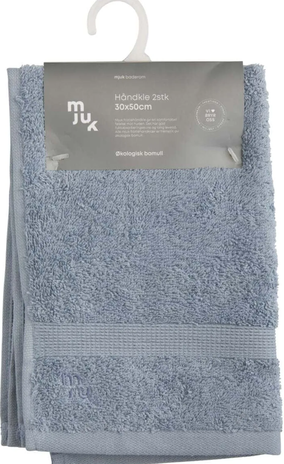 Mjuk frottè gjestehåndkle 2 pk