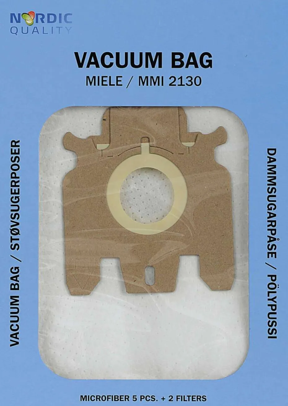 MMI 2130 støvsugerposer 5pk + 2 filtre