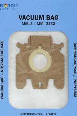 MMI 2132 støvsugerposer 5pk + 2 filter
