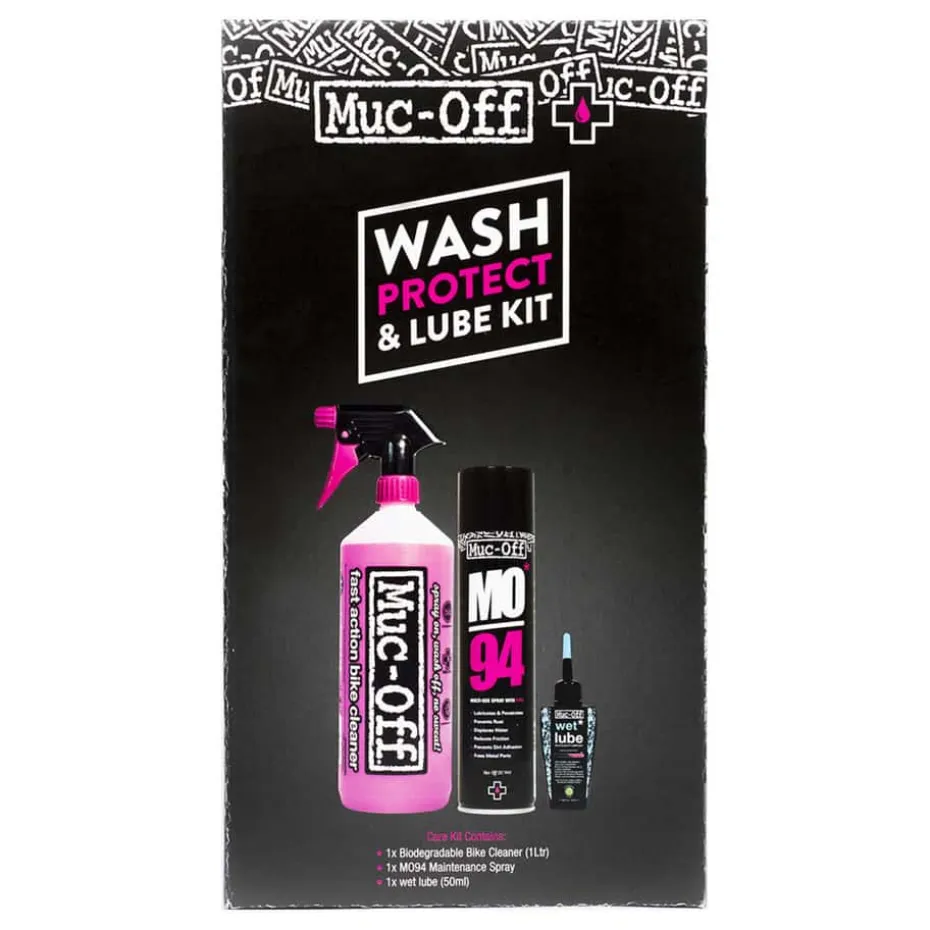 Muc-Off Wash, Protect and Wet Lube sett