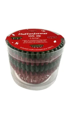 Muffinsformer med julemotiv 100 stk