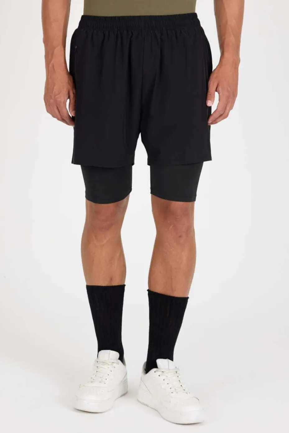 Northpeak Martin 3 2-i-1 treningsshorts herre