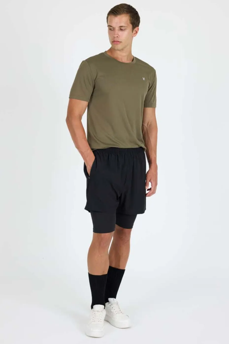 Northpeak Martin 3 2-i-1 treningsshorts herre