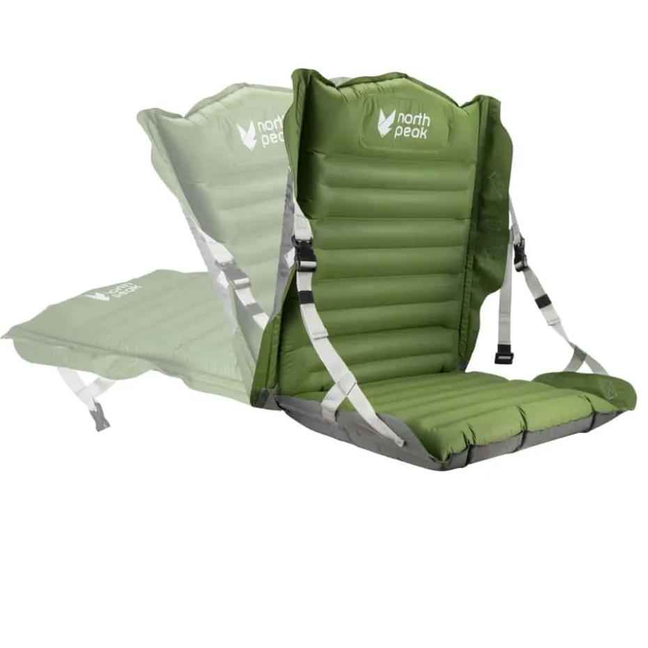 Northpeak oppblåsbart sitteunderlag m/rygg