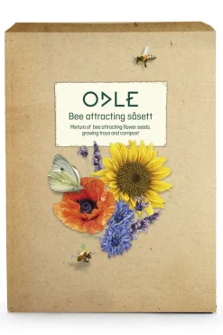 Odle dyrkesett med bie tiltrekkende blomster