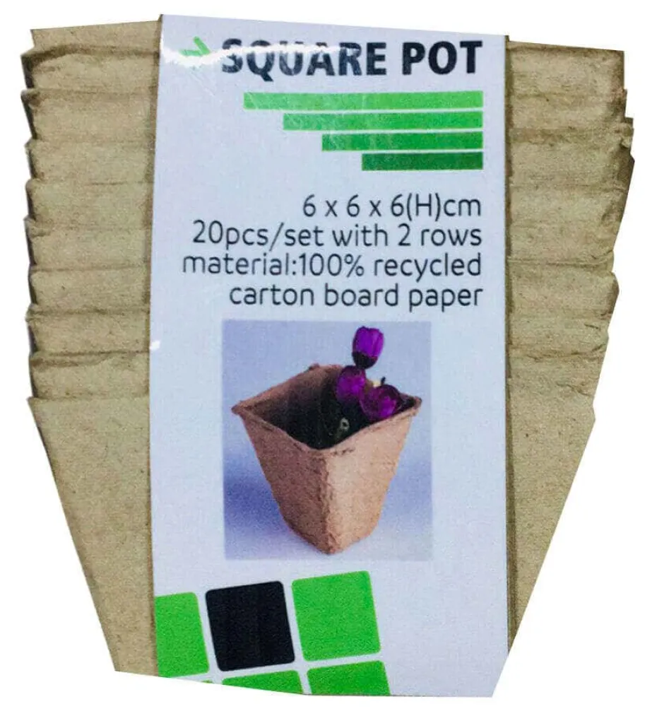 Odle fiberpotter firkantet 20-pk