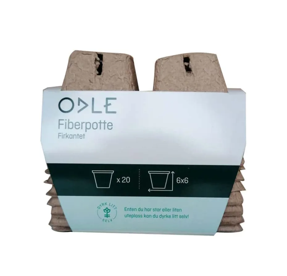Odle fiberpotter firkantet 20-pk
