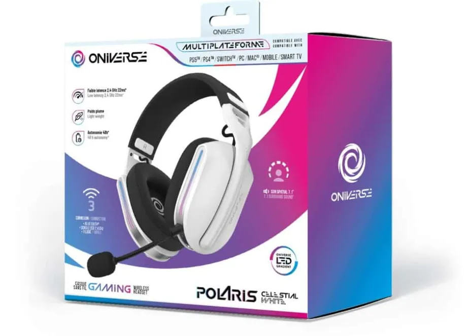 ONIVERSE - Trådløst gaming-headset Polaris - Celestial White (Multiplattform)