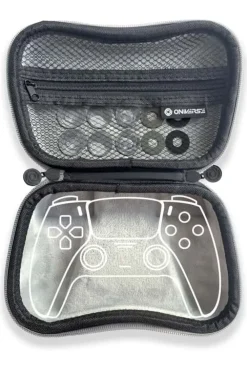 ONIVERSE Controller Etui med 10 tilbehør 4 ringer + 6 silikonhetter (grå)