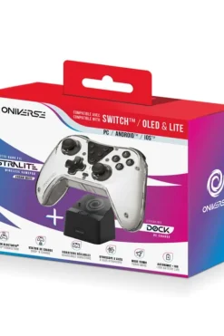ONIVERSE Trådløs Astralite Bluetooth Controller Røyket Hvit + Laderstasjon (Switch PC Mobil)