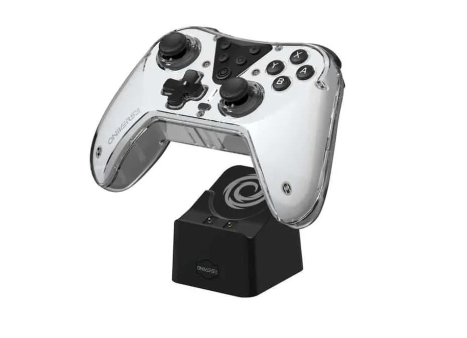 ONIVERSE Trådløs Astralite Bluetooth Controller Røyket Hvit + Laderstasjon (Switch PC Mobil)