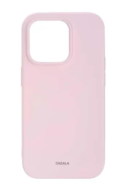 Onsala Silicone Chalk Pink deksel til iPhone 14 Pro
