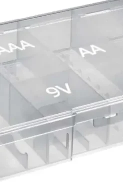 Oppbevaringsboks for batterier