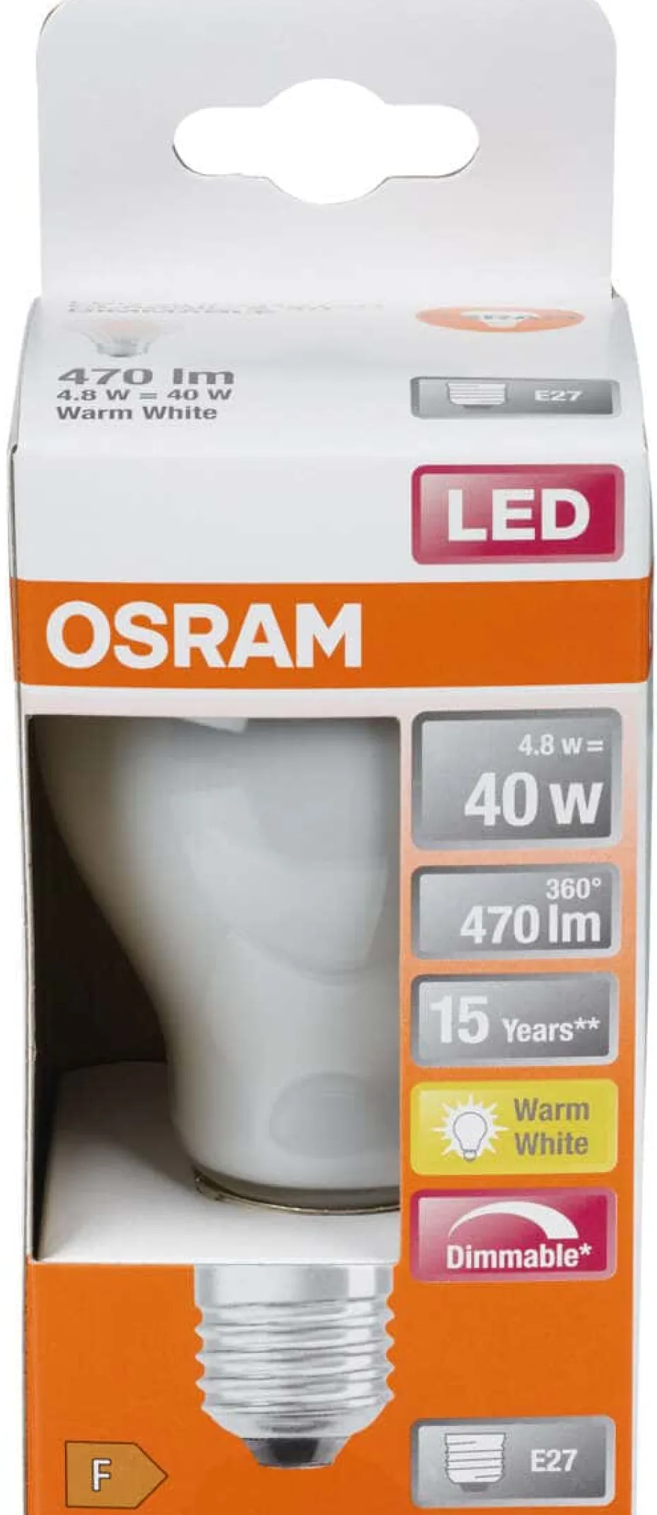 OSRAM LED Retrofit Classic A dimbar pære