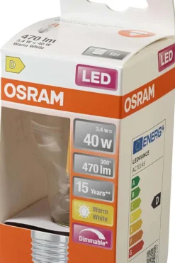 OSRAM LED Superstar Classic A 40 Filament pære