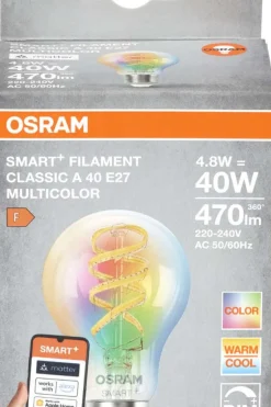 OSRAM Smart LED pære E27 4,8W RGBTW 470lm Klar