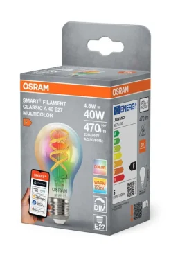 OSRAM Smart LED pære E27 4,8W RGBTW 470lm Klar