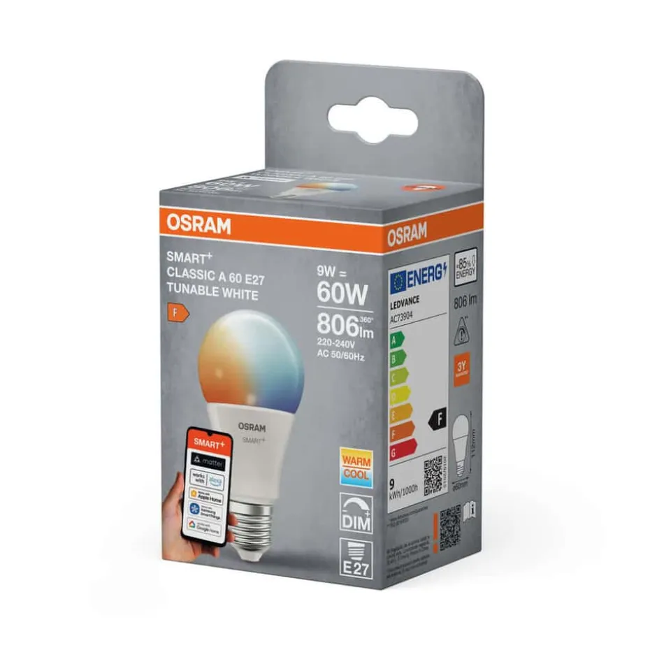 OSRAM Smart LED pære E27 9W Tunable White