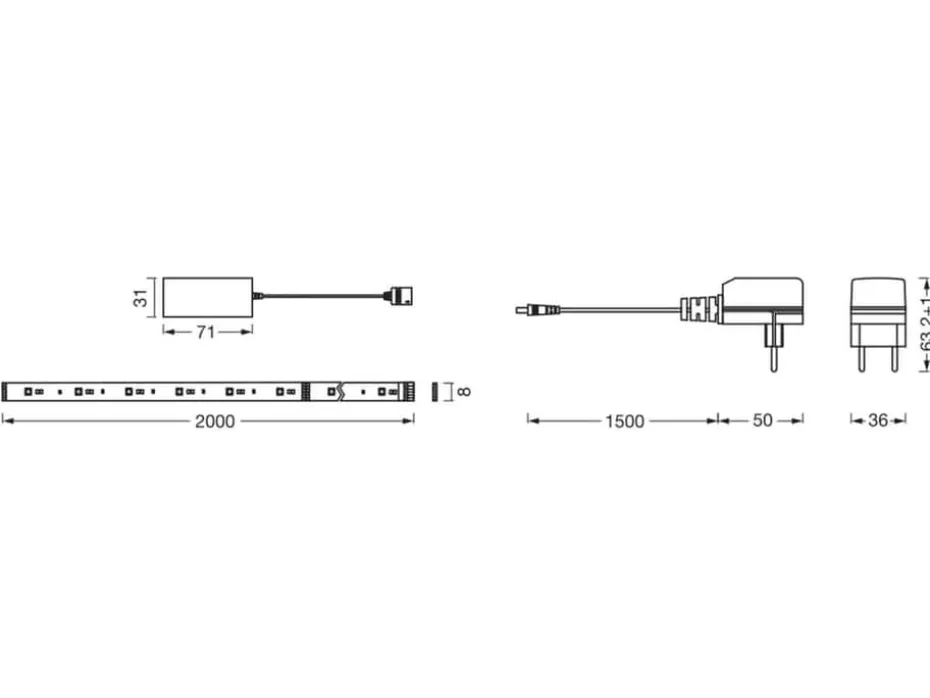 OSRAM SMART+ MATTER Flex 2M RGB Tunable White