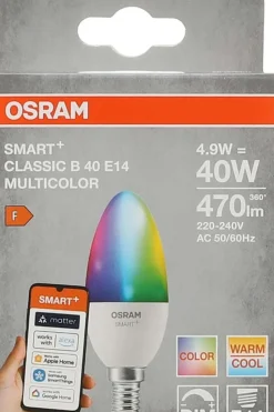 OSRAM SMART+ MATTER Multicolor Classic B40 4.9W E14