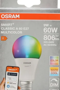 OSRAM SMART+ Matter Multicolor A60 9W E27 806lm