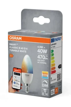 OSRAM SMART+ MATTER Tunable White Classic B40 4.9W E14