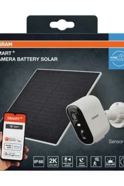 OSRAM Smart+ WiFi sikkerhetskamera og solcellepanel