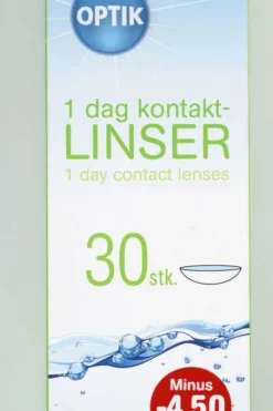 30-pakk hverdagslinser styrke -4,5