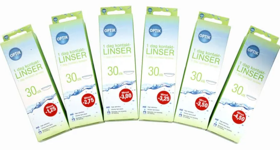 30-pakk hverdagslinser styrke -2,5
