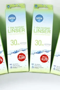 30-pakk hverdagslinser styrke -1,25