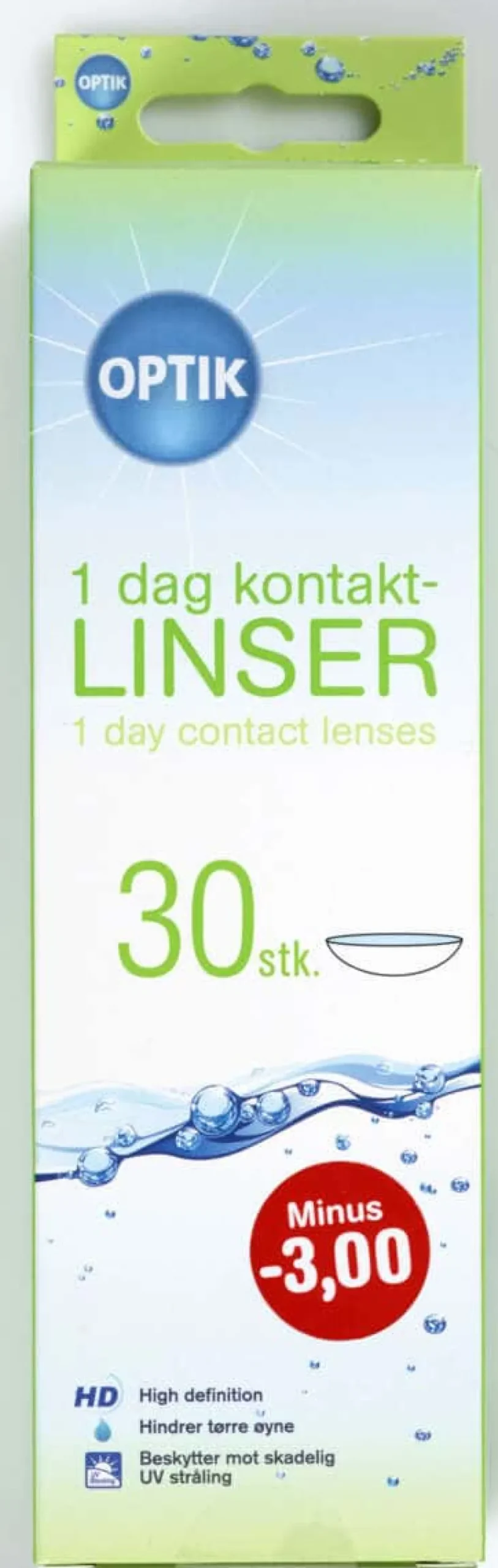 30-pakk hverdagslinser styrke -3