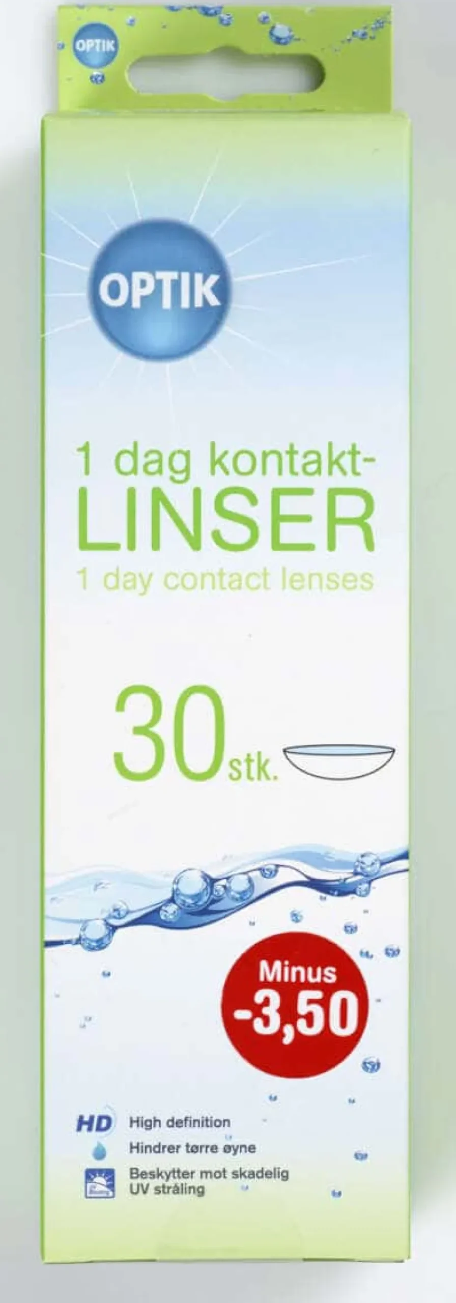 30-pakk hverdagslinser styrke -3,5