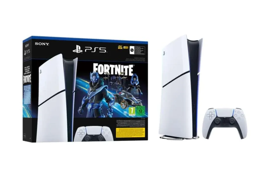 PlayStation®5 Digital Edition konsoll (model group - slim) + Fortnite® Cobalt Star-pakke