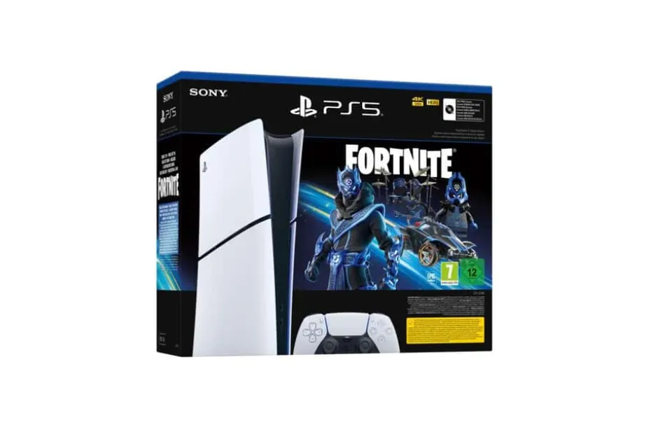 PlayStation®5 Digital Edition konsoll (model group - slim) + Fortnite® Cobalt Star-pakke