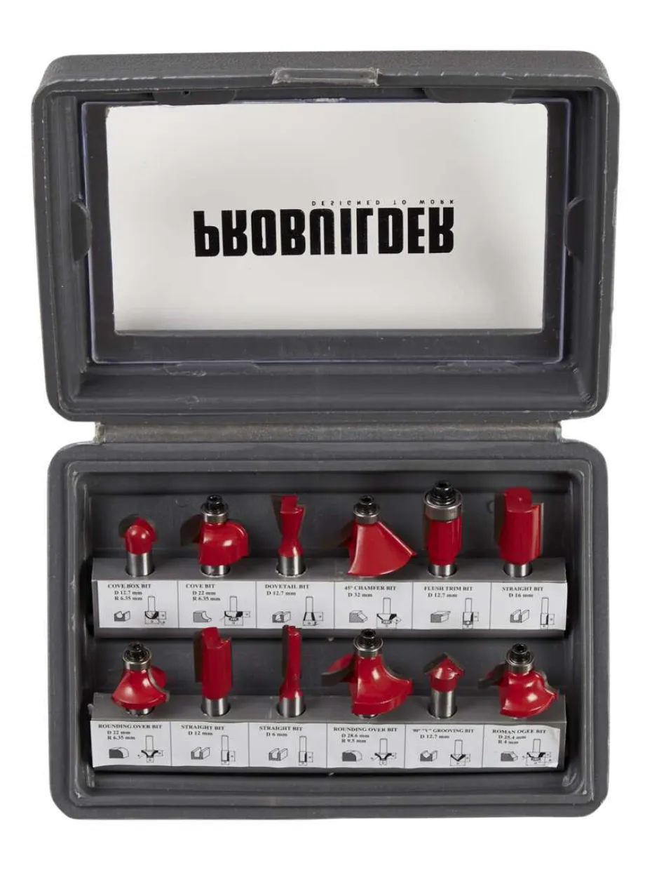 Probuilder fresesett 12 deler 8mm