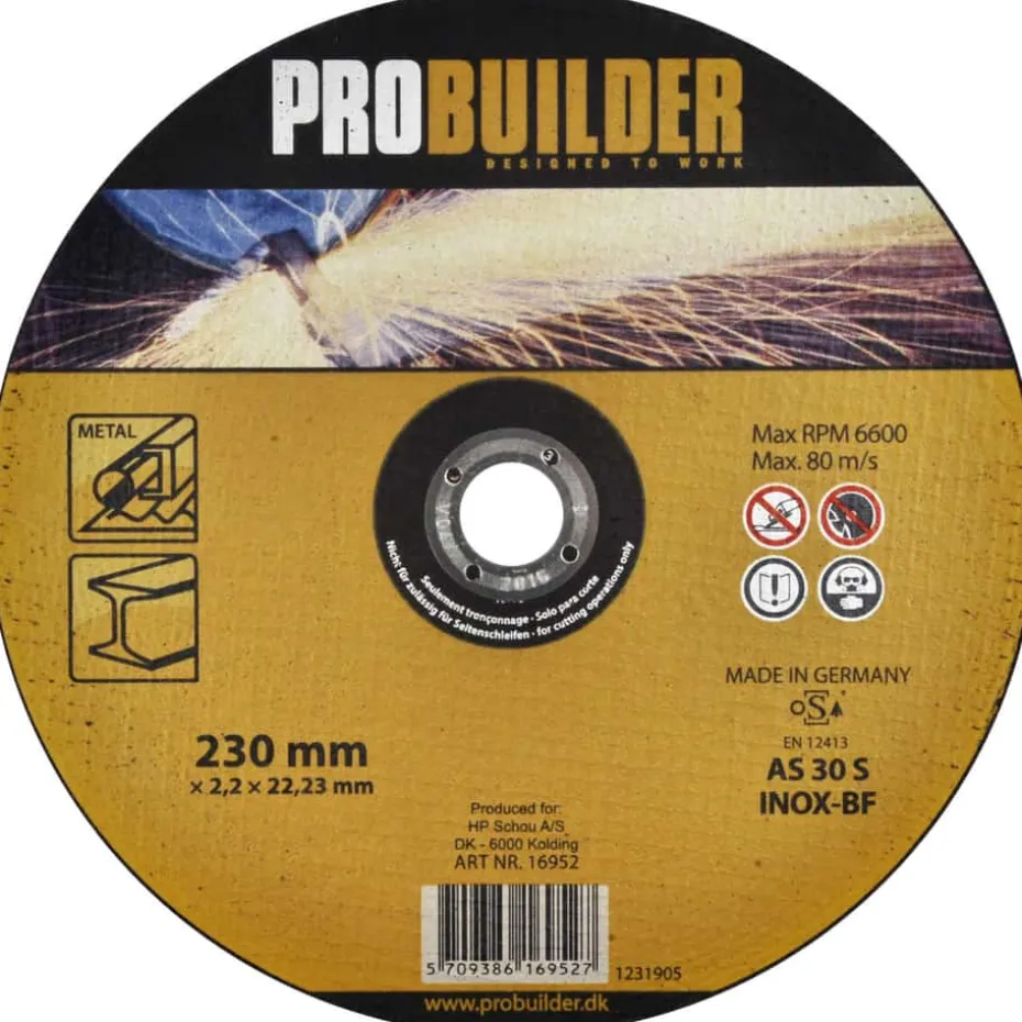 Probuilder kappskive stål 230mm