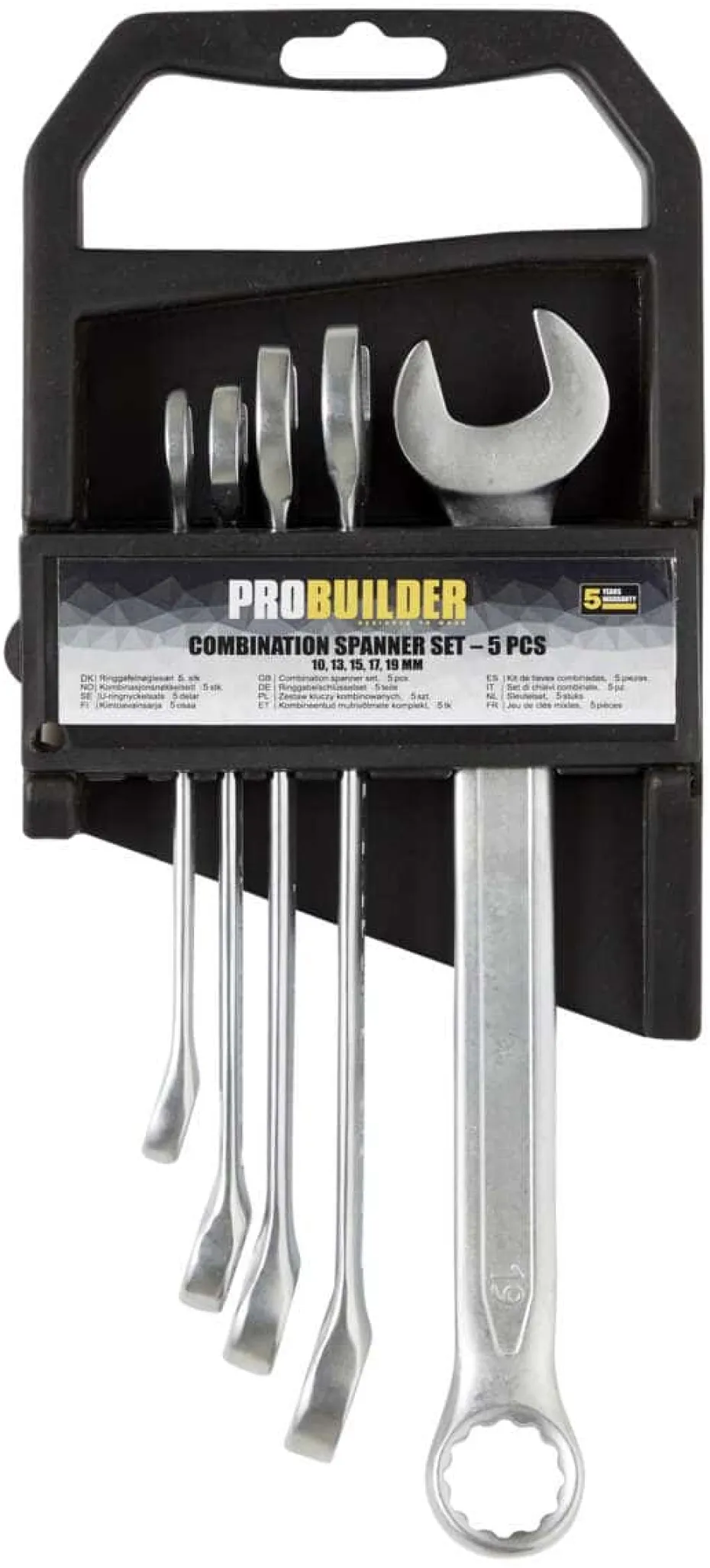 Probuilder kombinasjonsnøkkelsett 5 deler