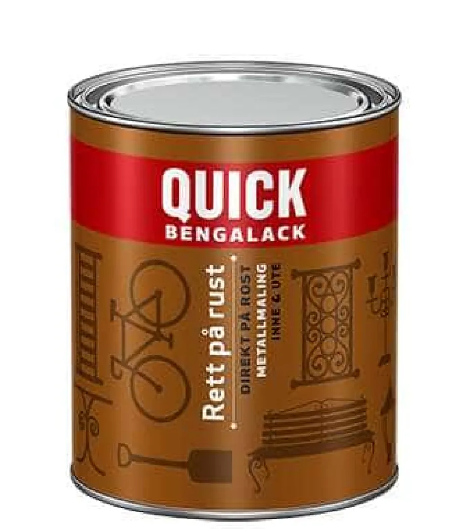 Quick Bengalack Rett på rust blank maling