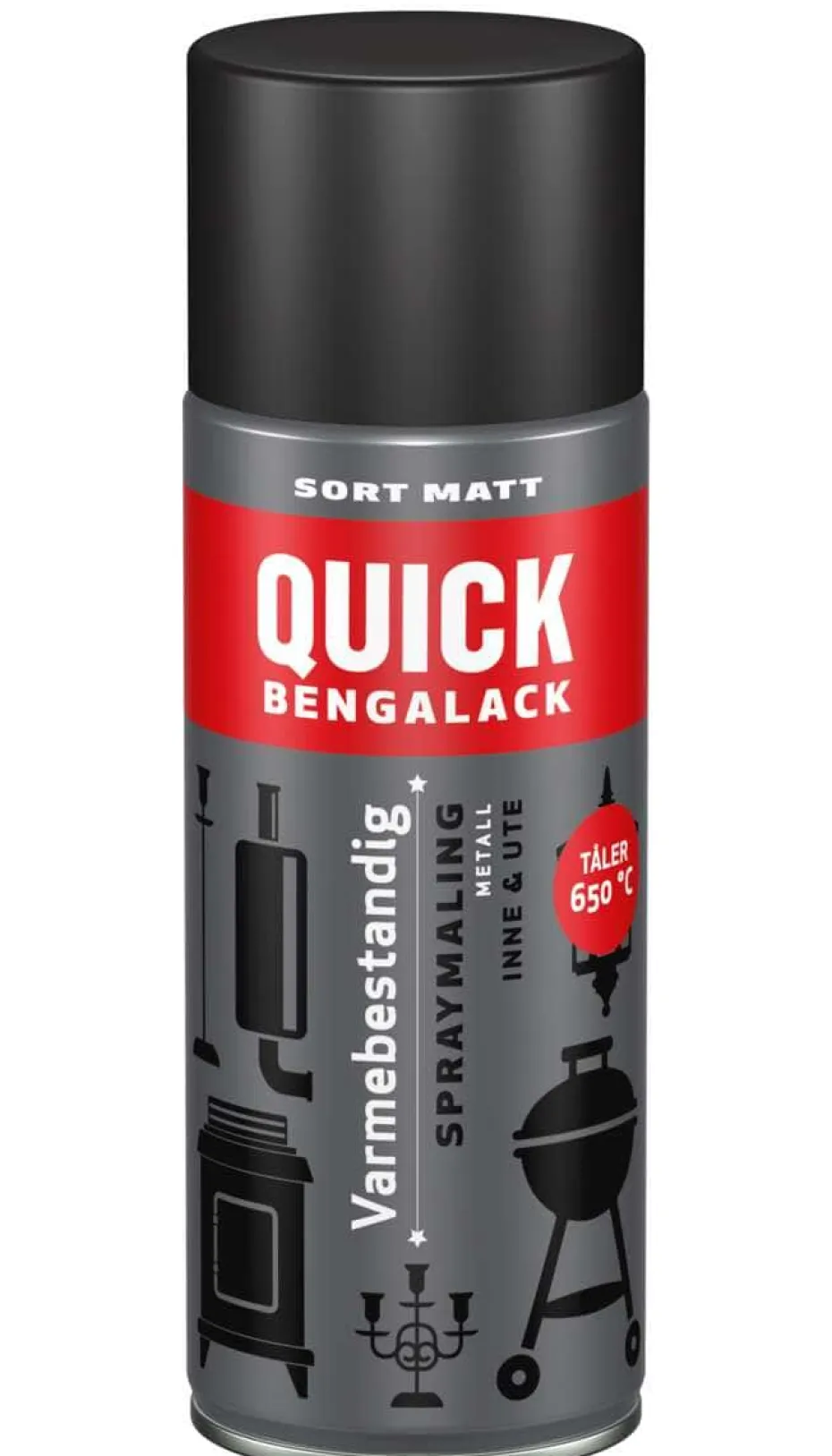 Quick Bengalack varmebestandig spraylakk