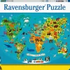 Ravensburger Puzzle Animal World Map puslespill