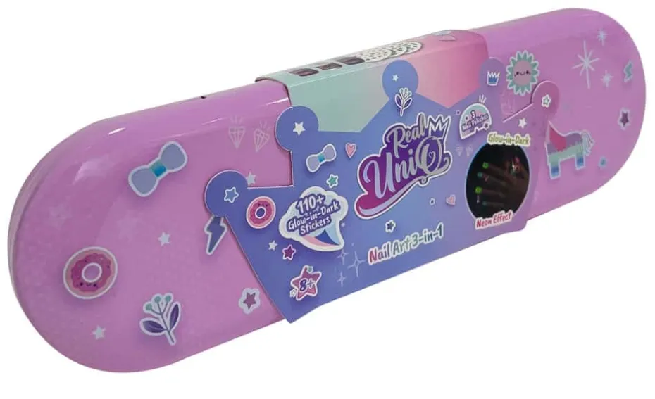 Real UniQ Glow in the Dark Neglekunst i metalletui