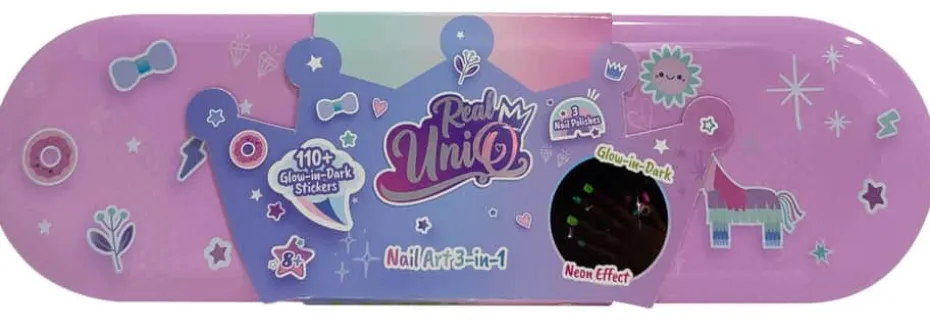 Real UniQ Glow in the Dark Neglekunst i metalletui