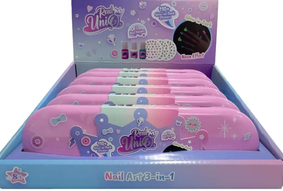 Real UniQ Glow in the Dark Neglekunst i metalletui