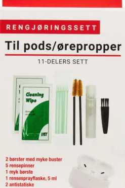 Rengjøringssett for pods/ørepropper