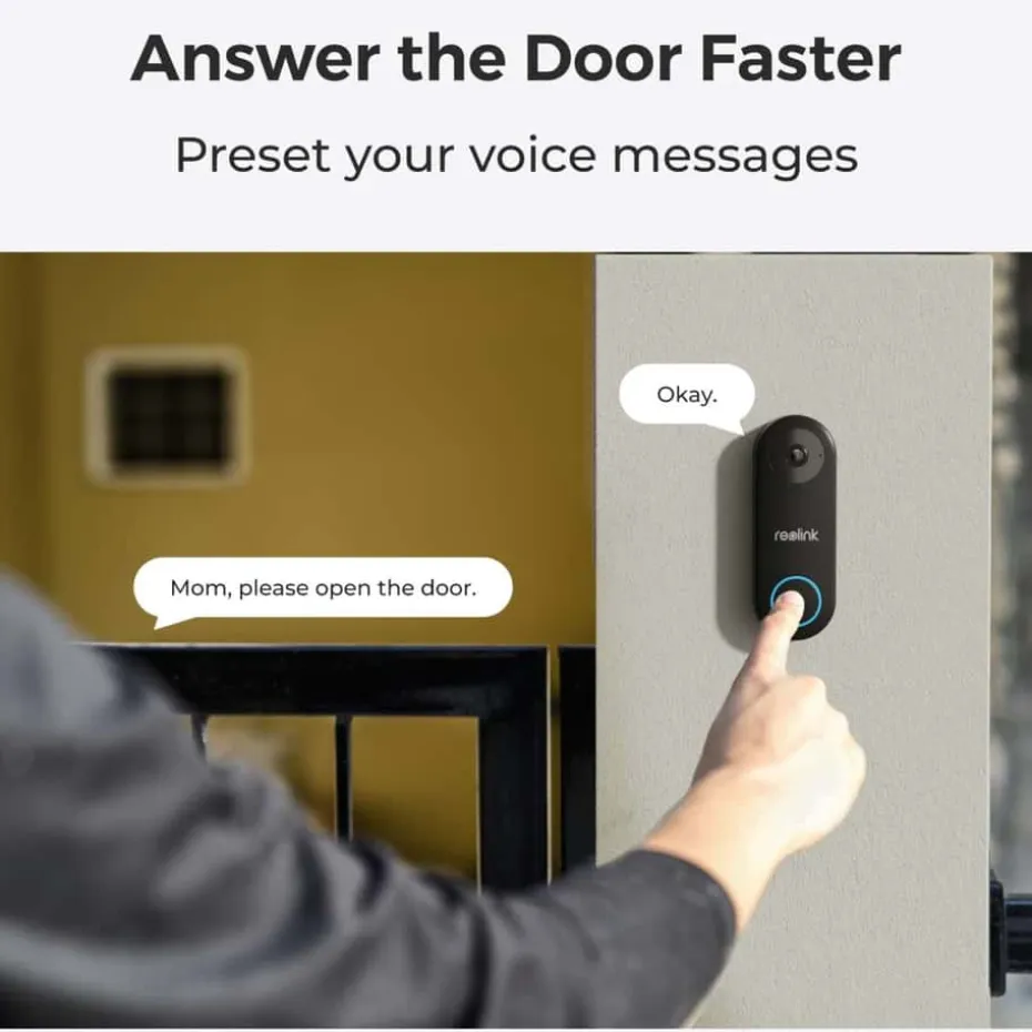 Reolink Smart 2K+ Video Doorbell WiFi-ringeklokke med 5 MP kamera