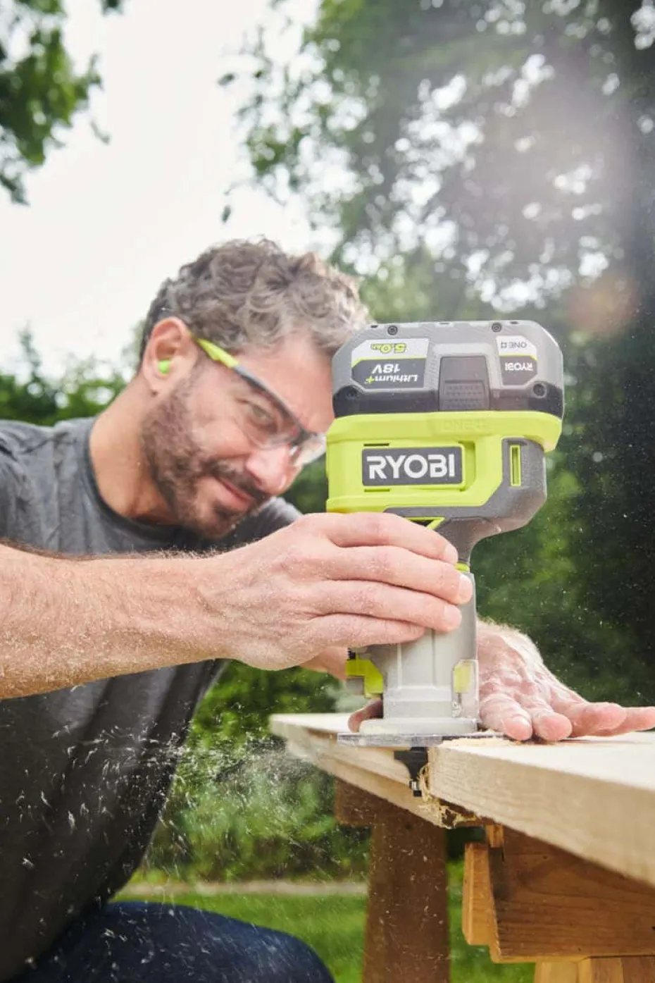 Ryobi ONE+ RTR18-0 overfreser u/batteri