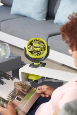 Ryobi ONE+ RCF18-0 vifte med klemme u/batteri