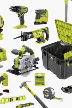 Ryobi R18CK7-2C20LB verktøysett m/batteri